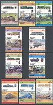 Classic Locomotives Set of 20 (10 pairs) Tuvalu-Nanumea, 1984-5